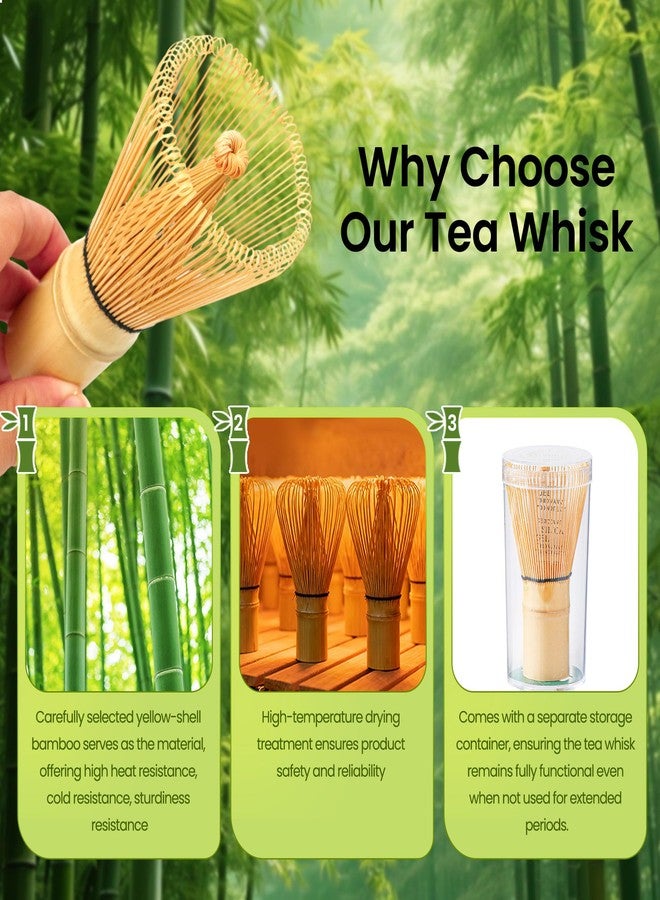GBBG Matcha Whisk Set, Ceramic Matcha Kit Desert Style, Matcha Whisk and Bowl, Bamboo Scoop and Rest, Sifter and Tea Towel, 7 Pcs Gifts for Matcha Lover (Blue) - Image 3