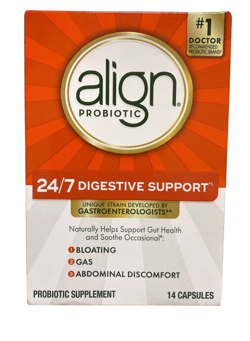 Align بروبيوتيك، بروبيوتيك للنساء والرجال، مكمل بروبيوتيك يومي لصحة الجهاز الهضمي 14 كبسولة - Image 1