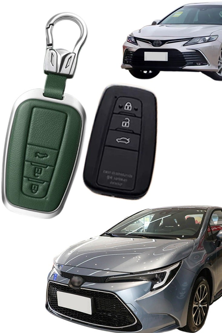 Key case, suitable for Camry keys, the first layer of cowhide material, anti-fall, wear-resistant, all-inclusive design, multi-layer protection is safer, restore the key feel, goodcar. - Image 1