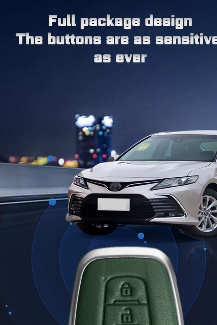 Key case, suitable for Camry keys, the first layer of cowhide material, anti-fall, wear-resistant, all-inclusive design, multi-layer protection is safer, restore the key feel, goodcar. - Image 2