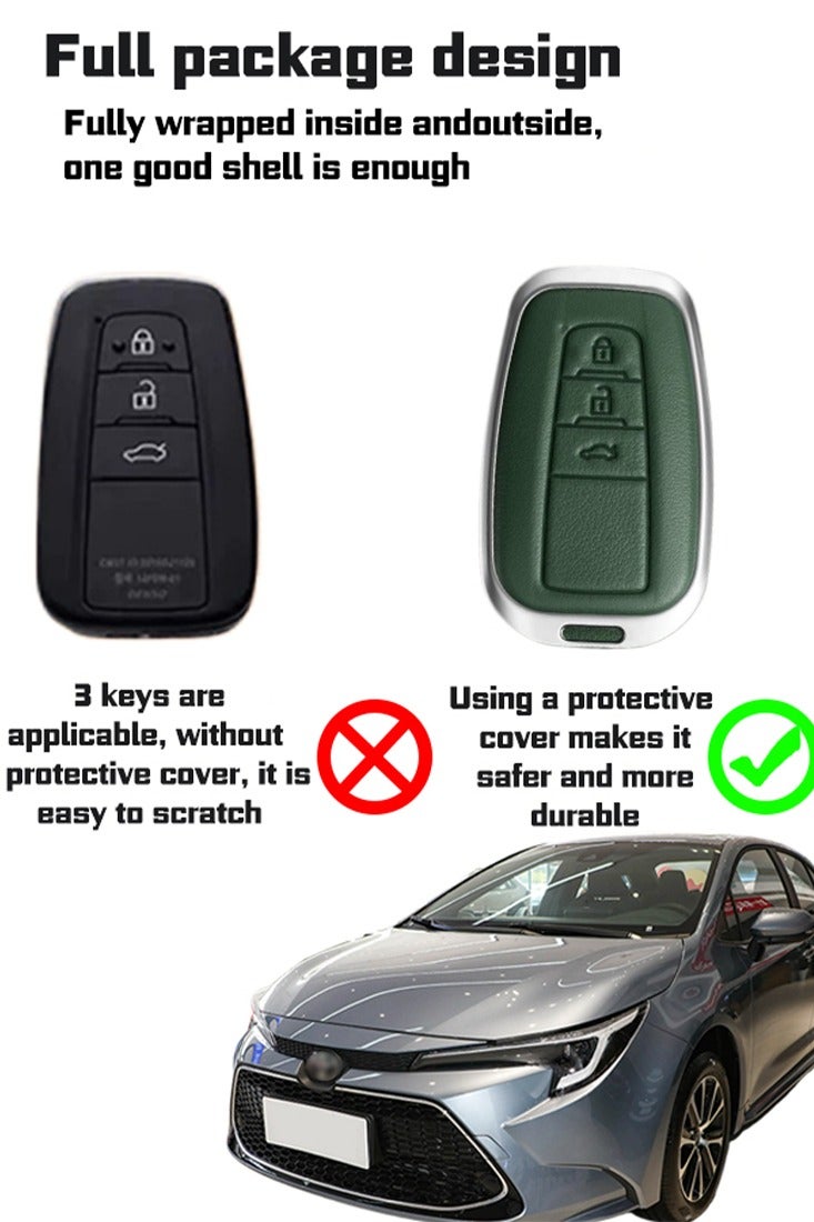 Key case, suitable for Camry keys, the first layer of cowhide material, anti-fall, wear-resistant, all-inclusive design, multi-layer protection is safer, restore the key feel, goodcar. - Image 5