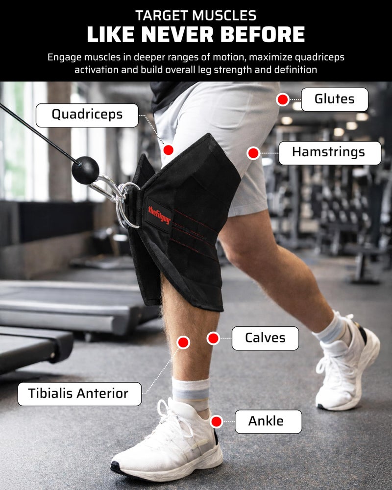 THEFITGUY Squat Knee Attachment for Cable Machine, Resistance Band & Smart Gym | Supports Deep Split Squats | Promotes Knee Strength, Ankle Mobility & Joint Stability | Home & Commercial Gym Accessory - Image 4