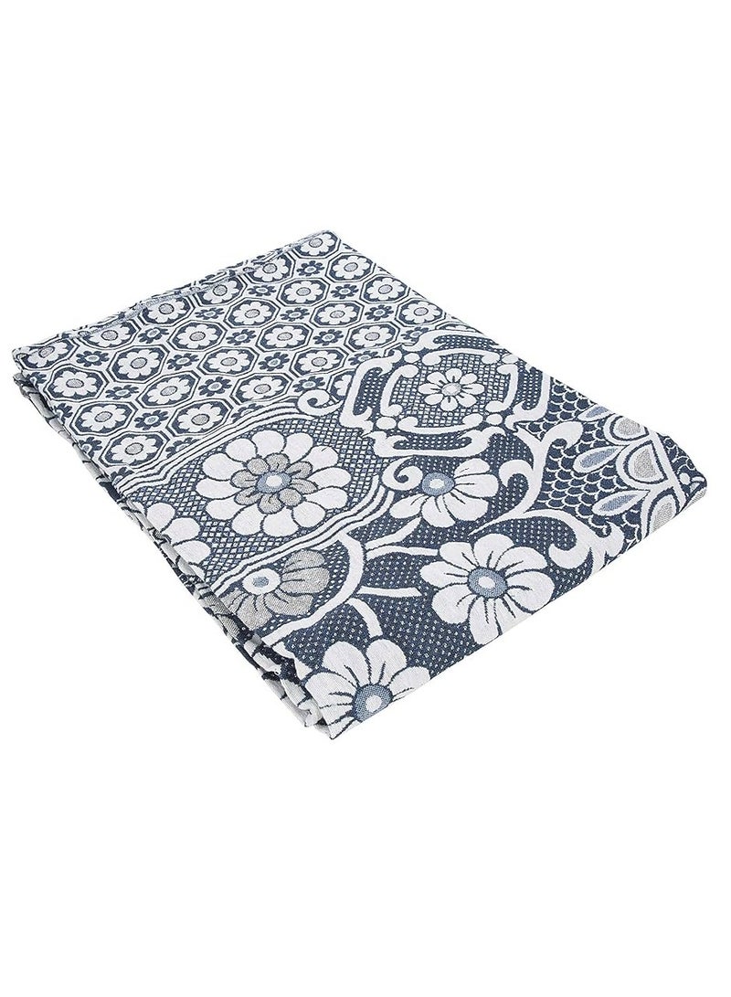 Egyptian style bed cover blue cotton Single 