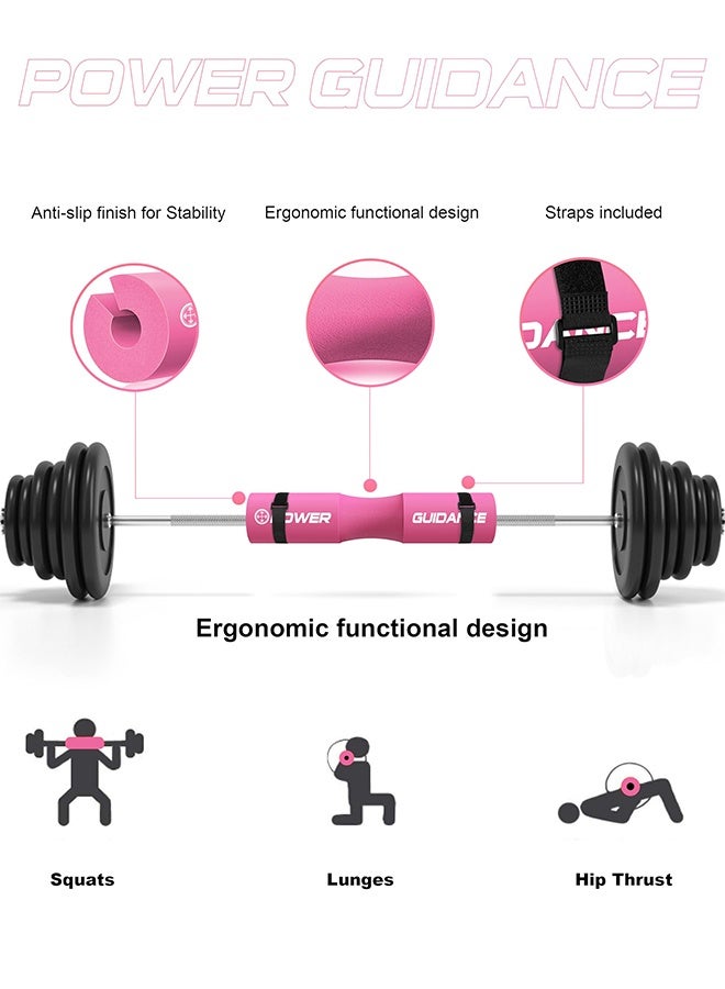 POWER GUIDANCE Barbell Squat Pad Neck and Shoulder Protective Cushion for Weight Lifting, Squats, Lunges, Hip Thrusts, Standard and Olympic Bars, Gym and Home Workout Accessory - Image 3