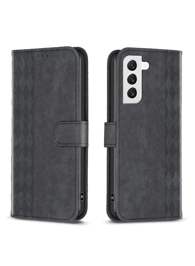 S-TOP Case For Samsung Galaxy S22+ 5G Plaid Embossed Leather Phone Case - Image 1