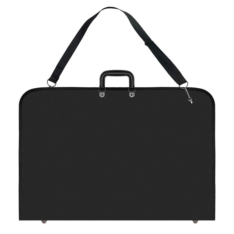 Vantasii Black Art Portfolio Case Artist Carrying Case Artist Portfolios Case with Shoulder Strap 19x147x15 Inch