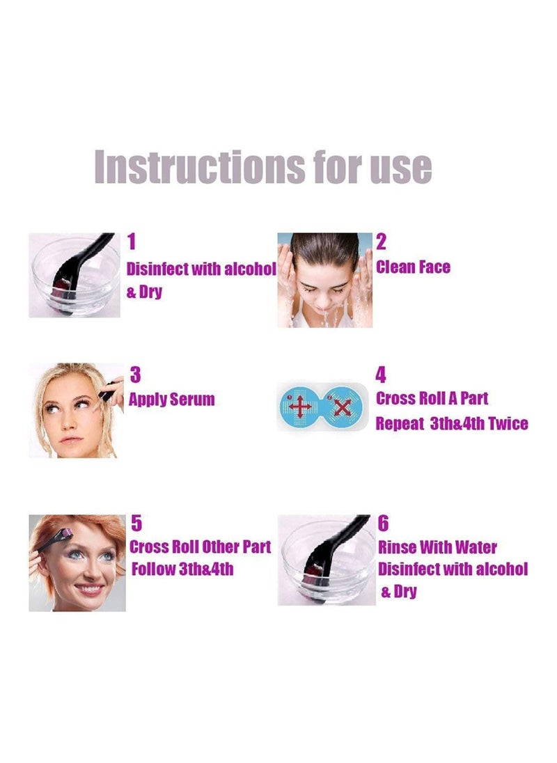 Derma Roller - 1.5mm Derma Roller 540 Needles Hair Growth Roller,Titanium Micro Wrinkle Anti Aging Acne Scar Stretch Mark Treatment Micro Needling Face Care Massage Tool with Transparent Box - Image 1