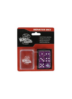 Monster Protectors Dice - Monster Protectors Set of 6 D6 Logo Die with Pocket Carrying Case (Purple) 