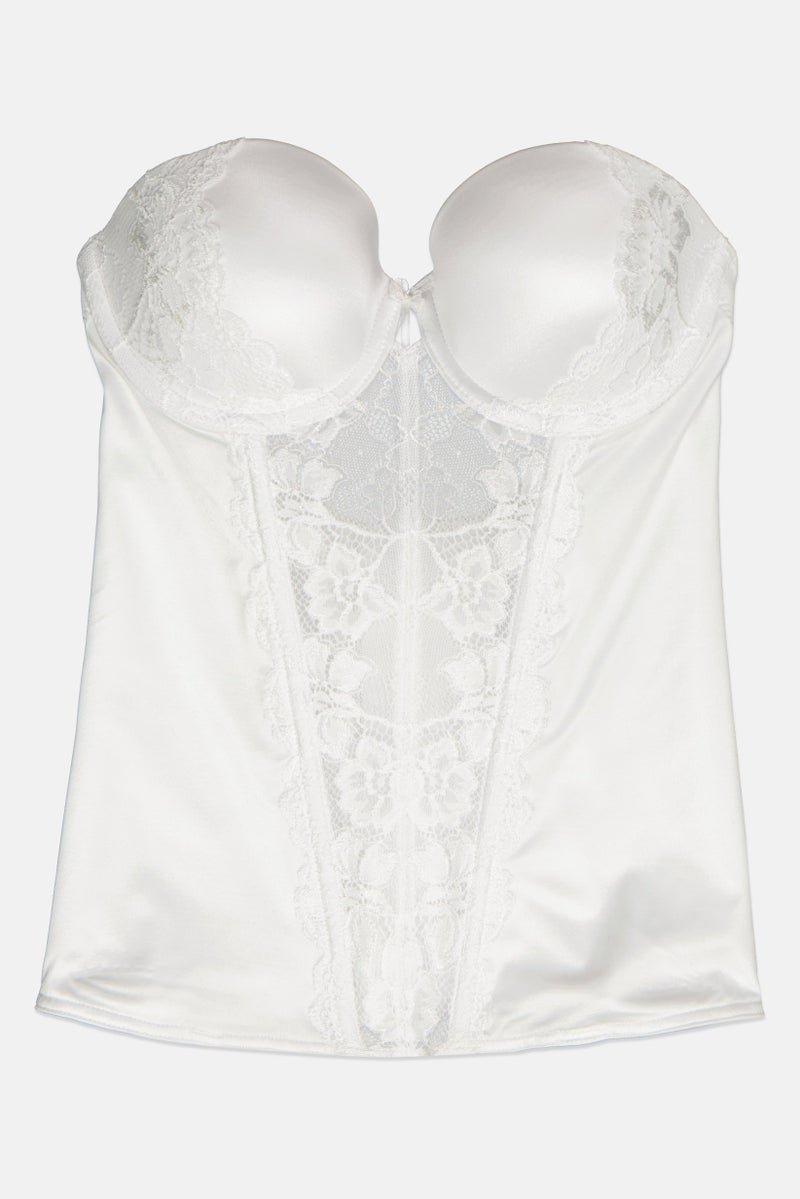 Jezebel Women Seamless Padded Caress Too Bustier, White - Image 1