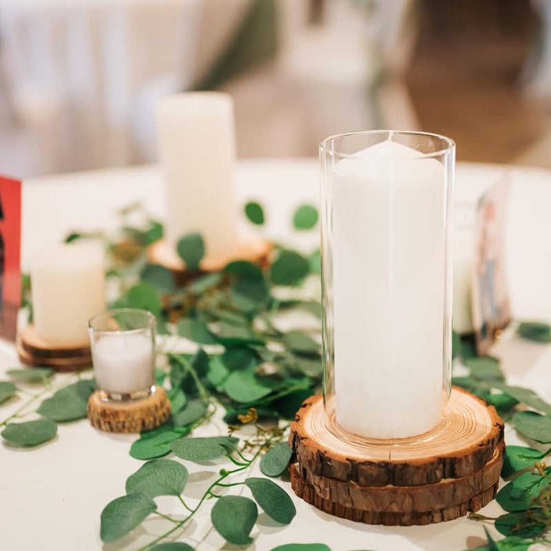 Groumh Eucalyptus Garland,Artificial Eucalyptus Leaves Table Greenery Garland Wreath Vines for Wedding Party Table Fireplace Bedroom Wall Room Decor (4PCS) - Image 2