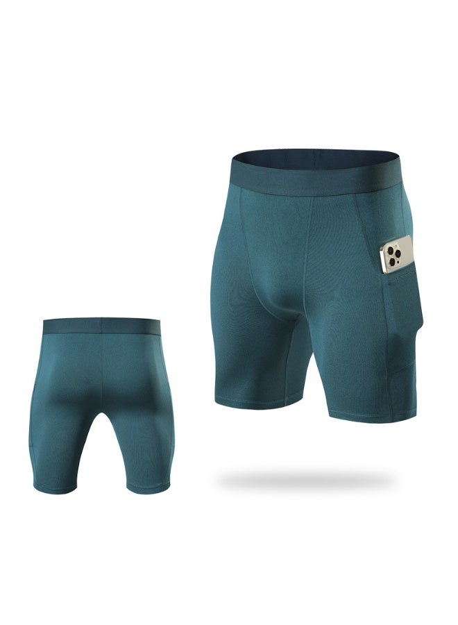 Men Fitness Leggings Short Pants Sportswear Men Solid Bodybuilding Training Tights Shorts Men Running Shorts - Image 1