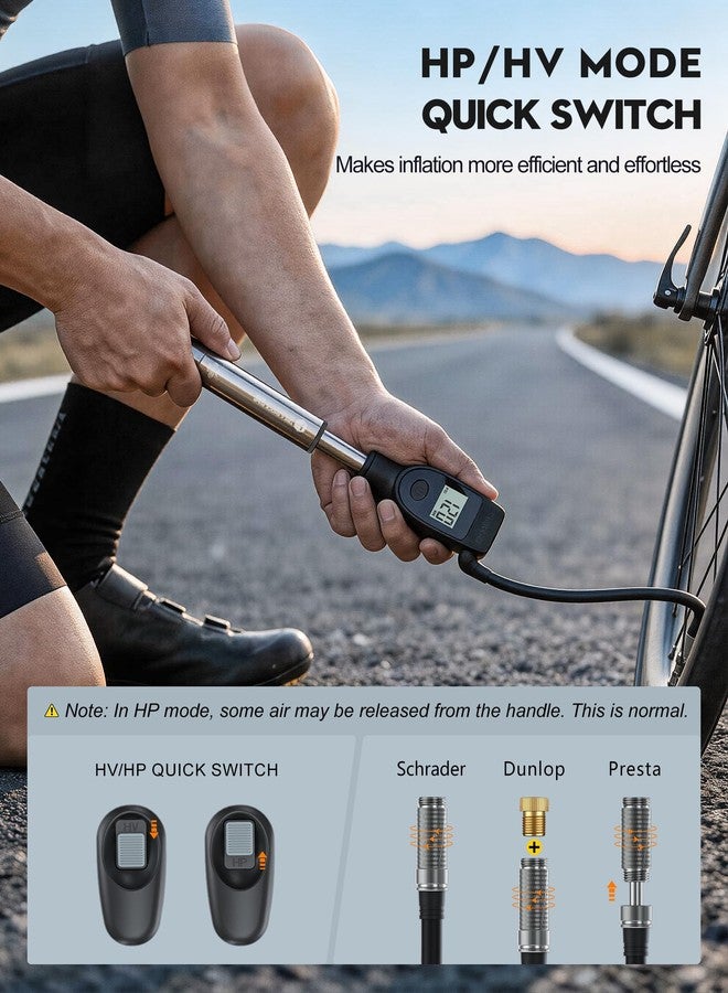 Tiakia Digital Shock Pump, 320PSI High Pressure with Gauge for Front Fork - Image 3