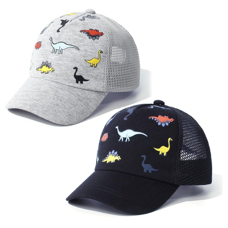 Children's Sunscreen Baseball Hat Breathable Mesh Adjustable Children's Sunshade Hat  color  2PC - Image 1
