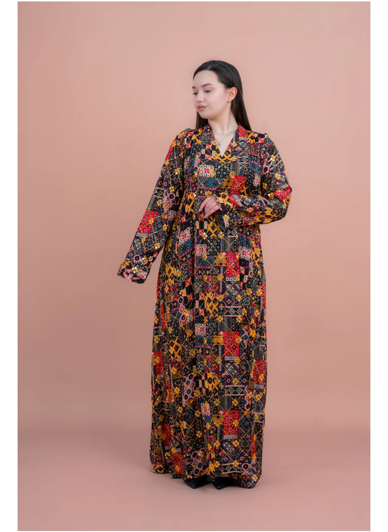 IKKXA Abstract Geometric Maxi IK062 Black