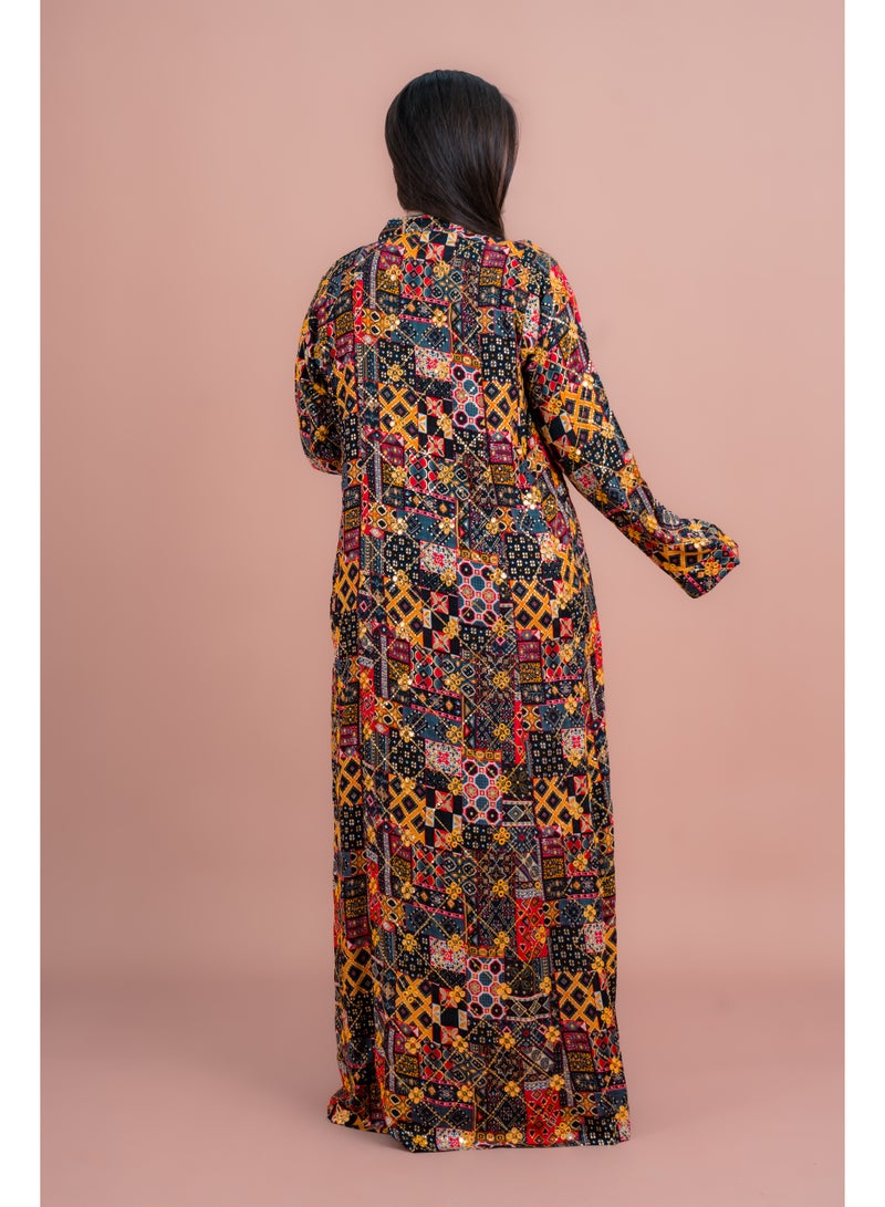 اكسا ماكسي هندسي مجرد أسود - Image 4