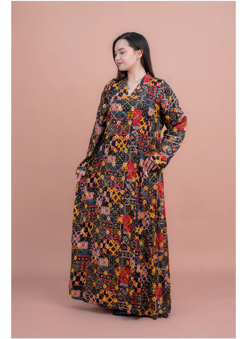 IKKXA Abstract Geometric Maxi IK062 Black