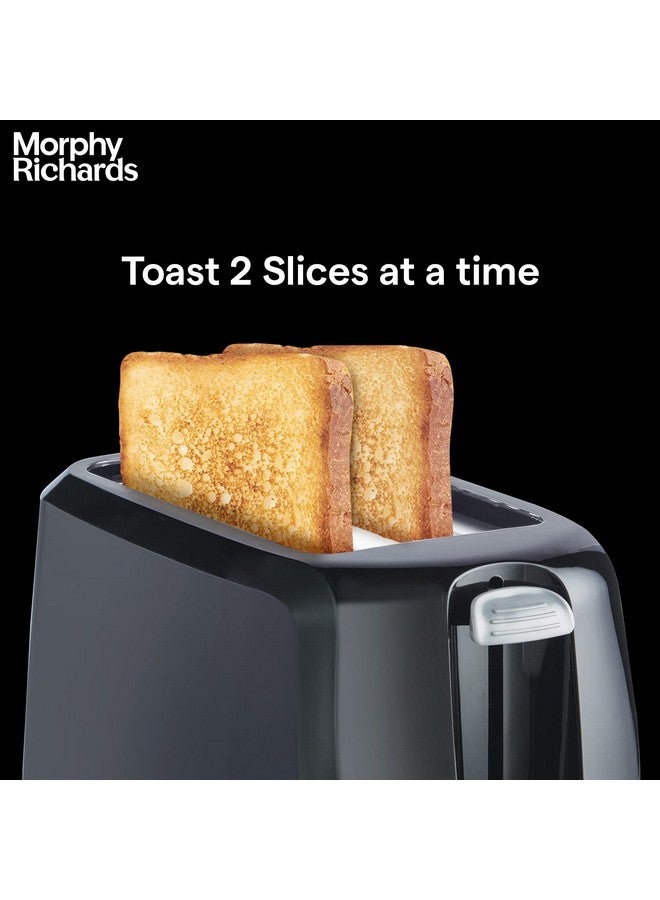 Morphy Richards AT 200 Bread Toaster|700W Toaster 2 slices|6 Different Browning Controls|Removable Crumb Tray|Cool Touch Body With Anti-Skid Feet|Wider Slots & Hi-Lift Feature|Black - Image 2