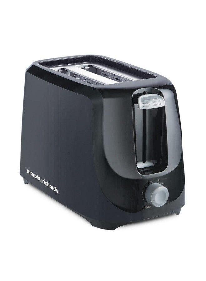 Morphy Richards AT 200 Bread Toaster|700W Toaster 2 slices|6 Different Browning Controls|Removable Crumb Tray|Cool Touch Body With Anti-Skid Feet|Wider Slots & Hi-Lift Feature|Black - Image 1