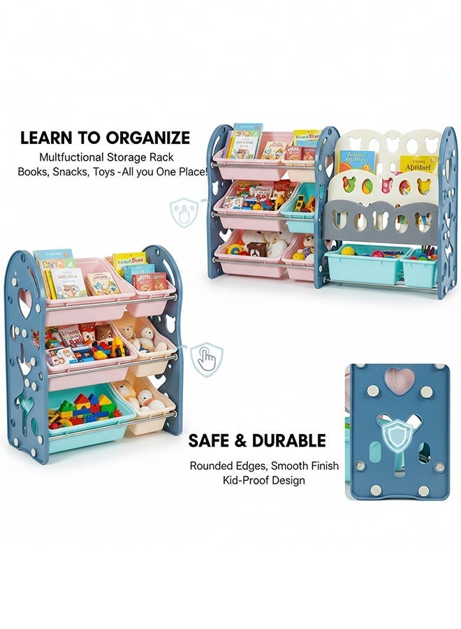 بيوينتي اثنين في واحد لعبة تخزين مربع ديلوكس متعددة الوظائف مربع تخزين للأطفال ، لعبة مربع ، مربع تخزين - Image 3