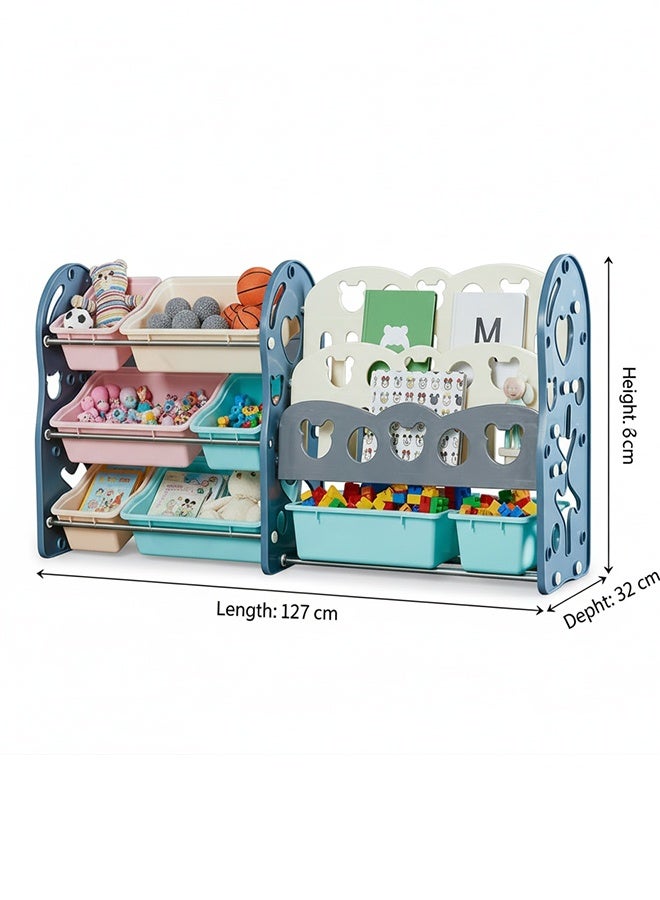 بيوينتي اثنين في واحد لعبة تخزين مربع ديلوكس متعددة الوظائف مربع تخزين للأطفال ، لعبة مربع ، مربع تخزين - Image 2
