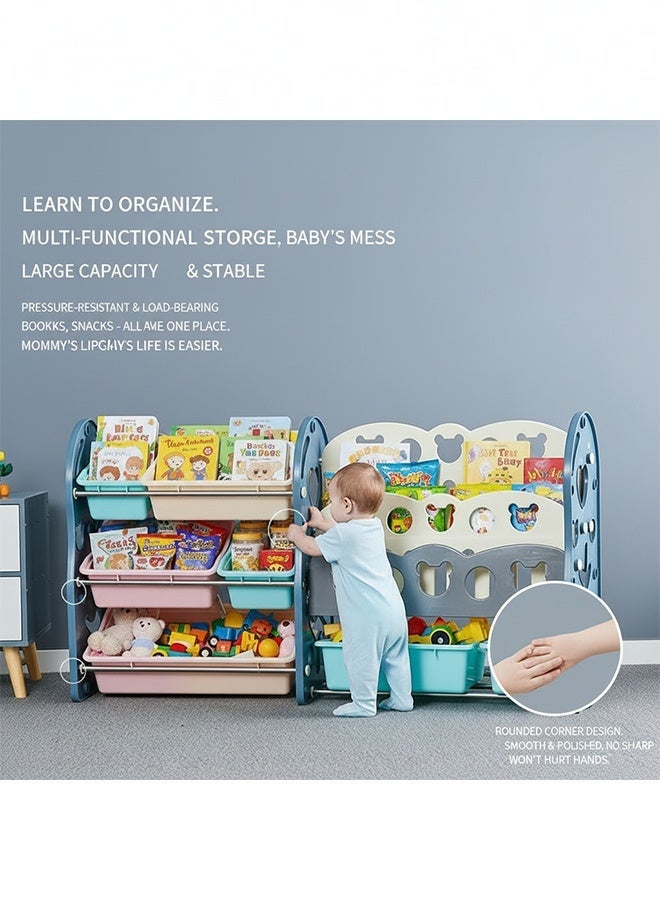 بيوينتي اثنين في واحد لعبة تخزين مربع ديلوكس متعددة الوظائف مربع تخزين للأطفال ، لعبة مربع ، مربع تخزين - Image 4