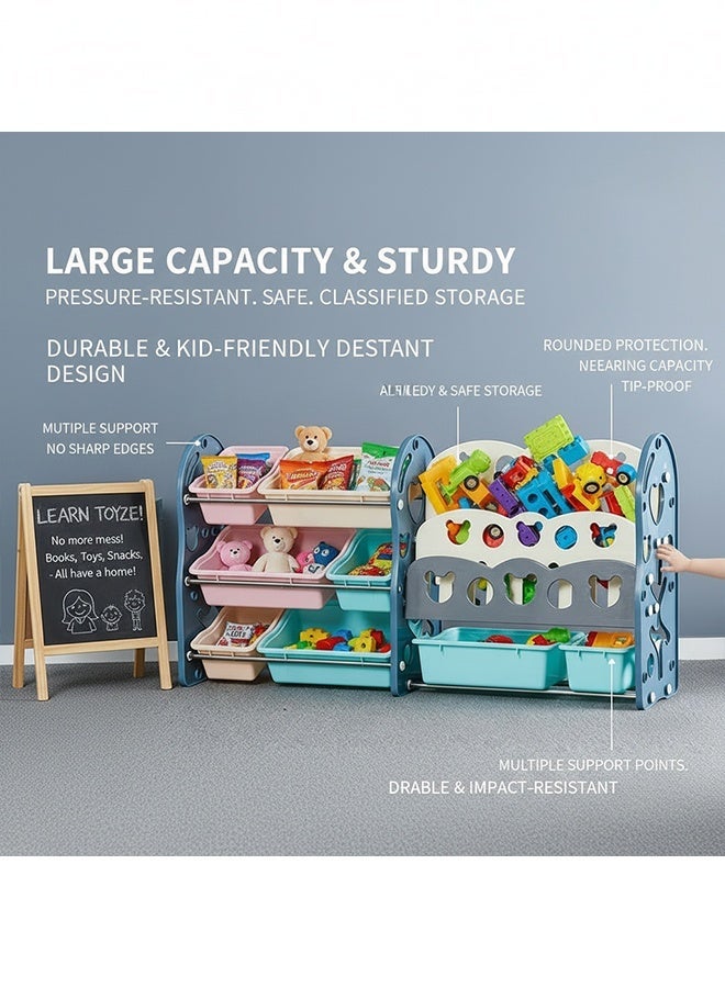 بيوينتي اثنين في واحد لعبة تخزين مربع ديلوكس متعددة الوظائف مربع تخزين للأطفال ، لعبة مربع ، مربع تخزين - Image 5