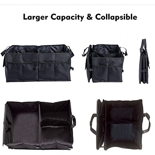 Sulfar Car Trunk Organizer, Folding Car Trunk Organizer, Car Interior Accessories Trunk Storage Organizer with Adjustable Securing Straps, Collapsible Car Trunk Storage Organizer for SUV Auto Truck Van - Image 2