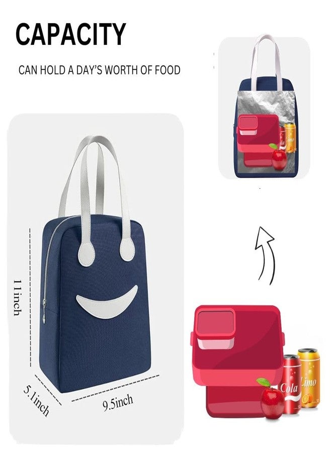 Kitchen Bloom Lunch Box Bag || Insulated Lunch Bag for Kids, Women Large Lunch Leakproof Bag for Office, Work, School, Picnic Beach, Office, Outdoor Picnic Bag (Large, Blue) - Image 2