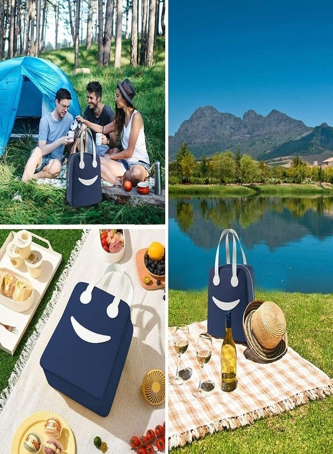 Kitchen Bloom Lunch Box Bag || Insulated Lunch Bag for Kids, Women Large Lunch Leakproof Bag for Office, Work, School, Picnic Beach, Office, Outdoor Picnic Bag (Large, Blue) - Image 5
