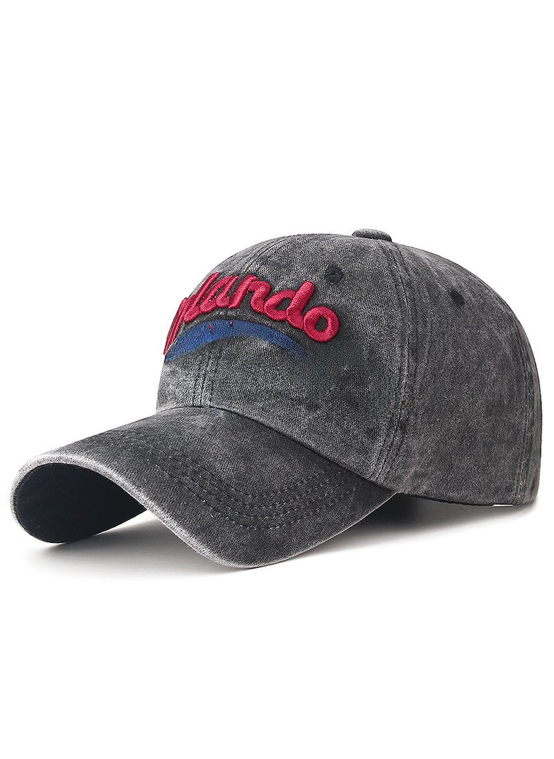 Generic Summer Fashion Baseball Cap Embroidered Unisex Wine red  - Image 5