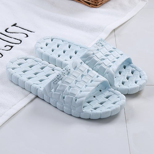 New Hollow Non-Slip Plastic Home Slippers for Women Dark blue male  - Image 3