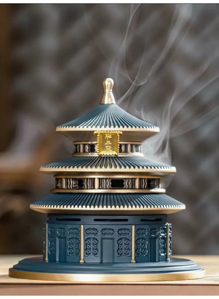 Brass Temple of Heaven Incense Burner, Traditional Chinese Style Censer for Bakhoor/Oud, Home & Festival Decor Gift - Image 4