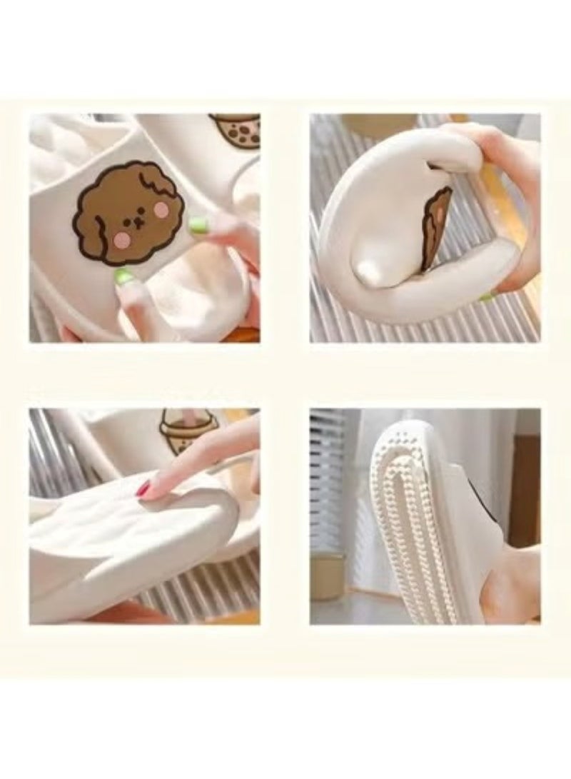 هويتك شباشب صيفية نسائية برسمة دب كرتوني رائعة - مقاس الاتحاد الأوروبي 38-39 - Image 2