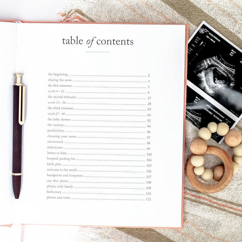 DUNCAN & STONE PAPER CO. Duncan & Stone Pregnancy Journal - Dusty Rose - Image 3