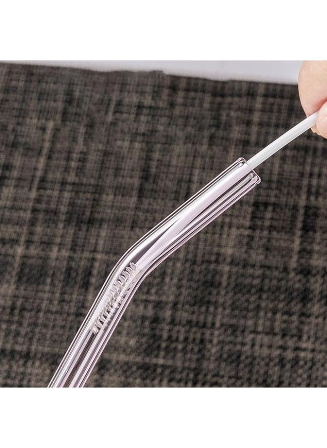 Generic - ECVV Glass Transparent Straw Set 5 Pieces - 4 x Straws, 1 x Brush, Healthy and Eco-friendly, Suitable for Everyday Drinking, Breadfast, Juice - Image 1