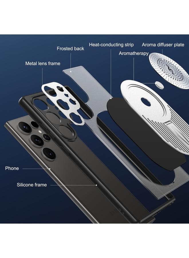 S-TOP Case For Samsung Galaxy S22 Ultra 5G Heat Dissipation Aromatherapy MagSafe Holder Phone Case - Image 5