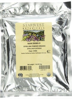 Certified Organic Spirulina Powder, 1-Pound Bulk Bag