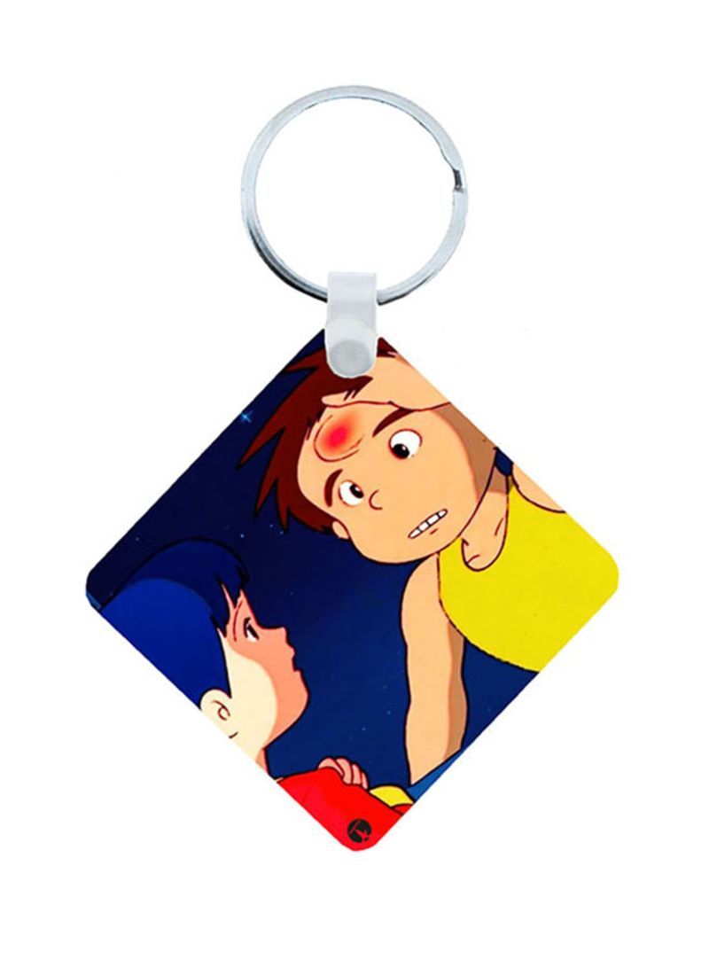 Adnan And Lina Wooden Keychain