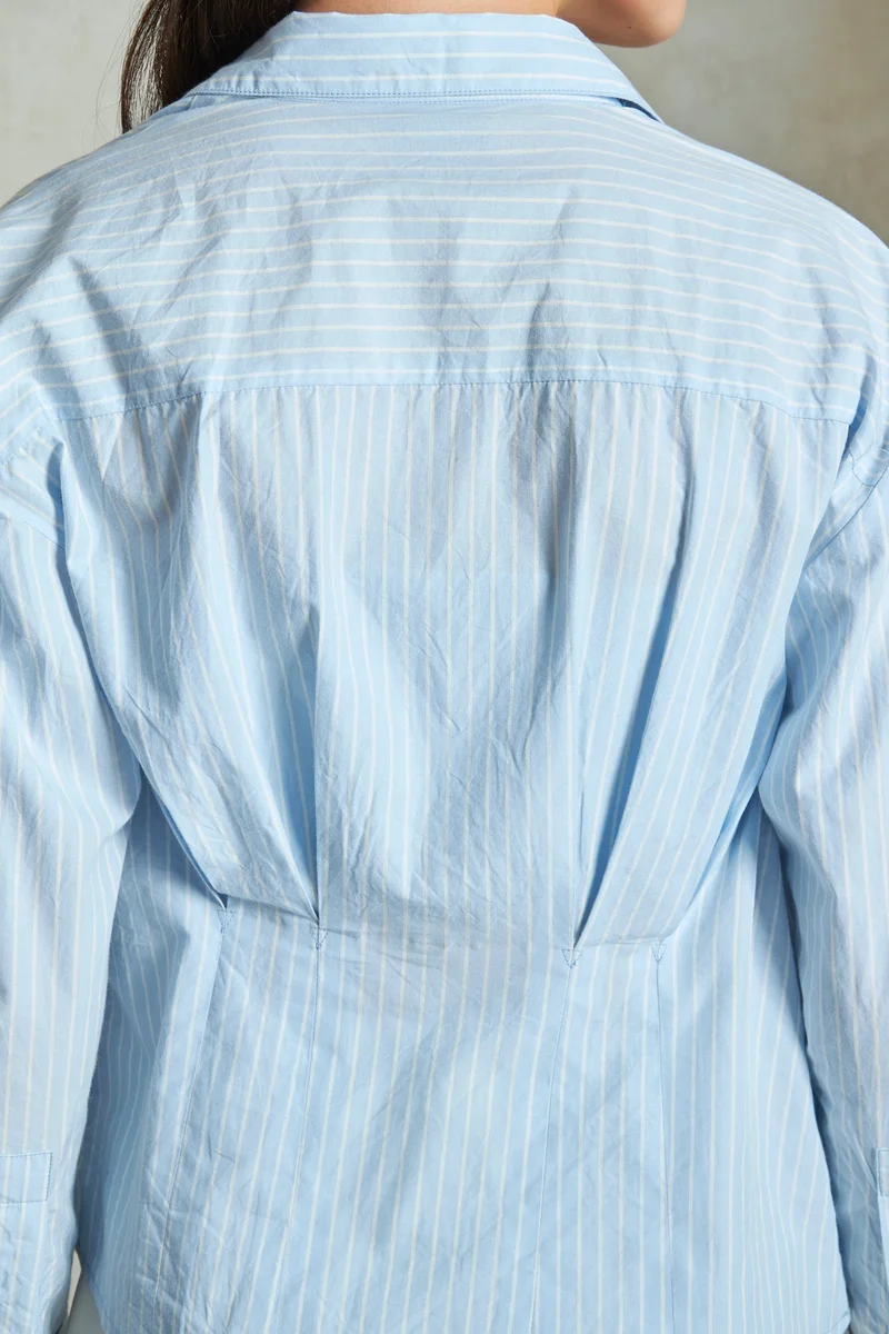 فيرجيو Cotton Striped Daywear Shirts With Bustier for Women