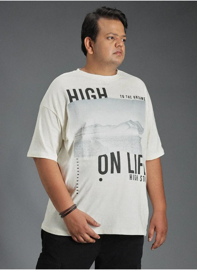 HIGH STAR Men White T-shirt