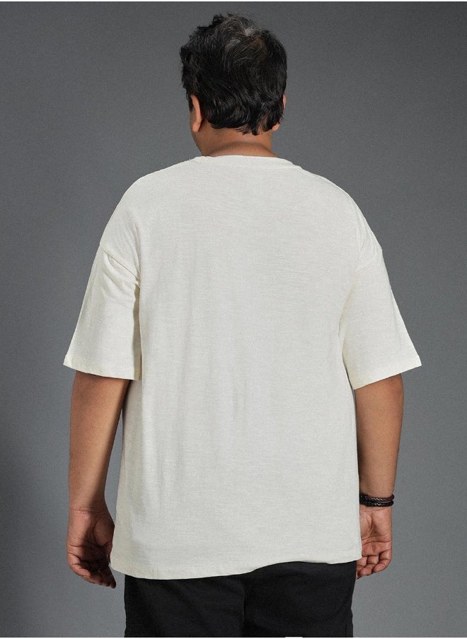 HIGH STAR Men's White 100% Cotton Printed Regular Fit T-Shirt  - Image 1