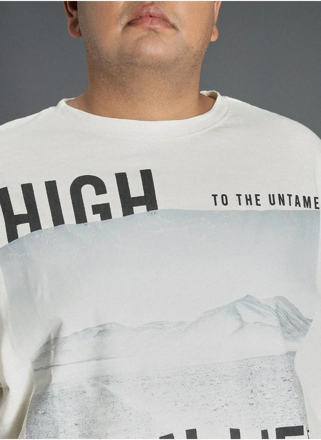 HIGH STAR Men White T-shirt