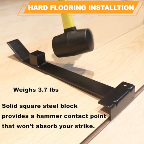 WHLLING Heavy Duty Pull Bar and Pry Bar, Professional Pull Bar Flooring Installation Tool, Pry Bar with Solid Square Steel Block and Protective Felt Underside for Laminate Wood Flooring Installation - Image 2