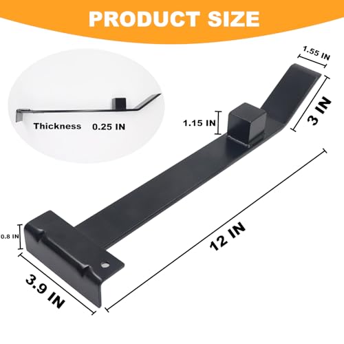WHLLING Heavy Duty Pull Bar and Pry Bar, Professional Pull Bar Flooring Installation Tool, Pry Bar with Solid Square Steel Block and Protective Felt Underside for Laminate Wood Flooring Installation - Image 3