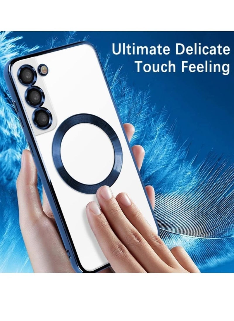 Raxoom Magnetic Clear Case for Samsung Galaxy S23 Plus with Camera Lens Protector Magsafe Compatible Electroplated Soft TPU Shockproof Anti-Scratch Phone Case - Image 3