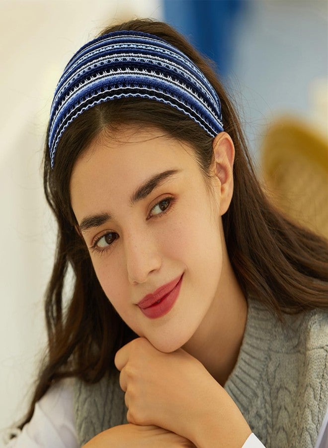 ACO-UINT 2 Pack Headbands for Women, Wide Headbands Large Head Bands for Women's Hair, Non-slip Thick Head Bands with Teeth Fashion Hairbands Hair Accessories for Women - Image 5