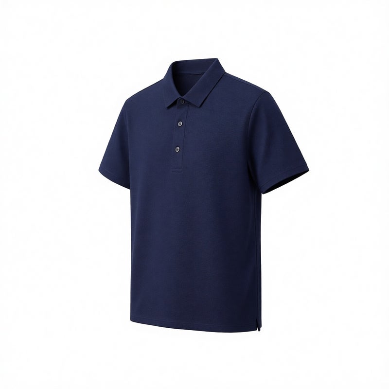 Men's Short Sleeve Polo Shirt with Antimicrobial Fabric