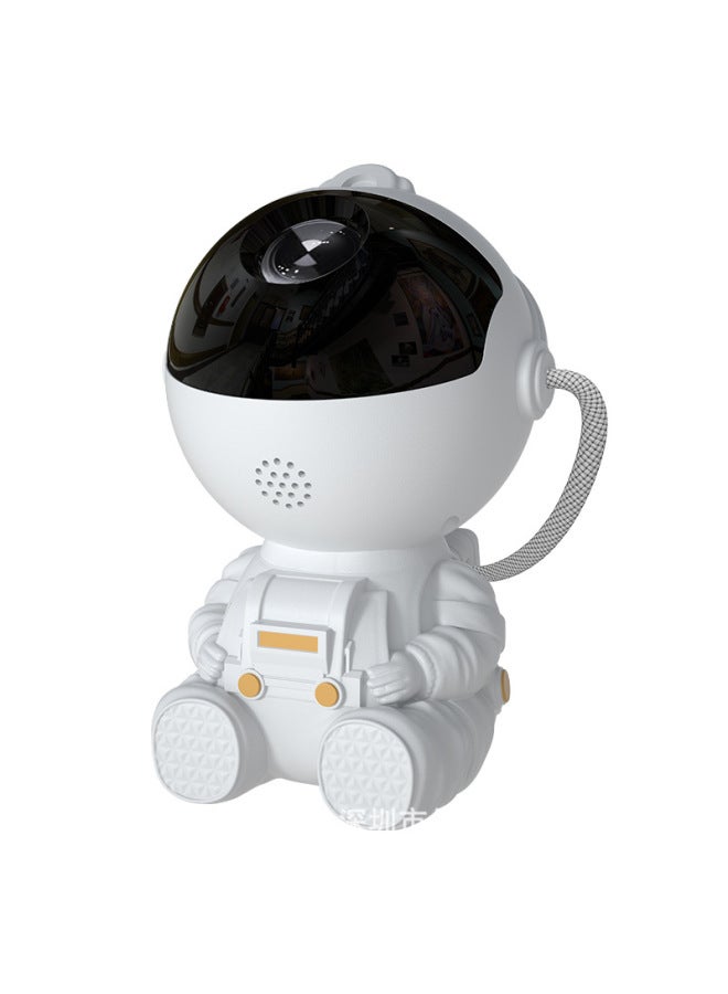 Astronaut Sitting Posture Starry Sky Projection Lamp Starry Atmosphere Table Lamps Star Astronaut Laser Nebula Lamp-Power Supply:5W-Light Color:White - Backpack Xiaoyu (english And Other 6 Languages Instructions) - Image 4