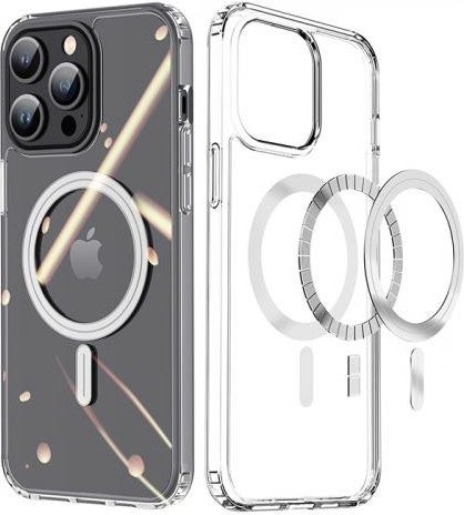 Strong Magsafe Non-Yellow Crystal Transparent Apple iPhone 15 Pro Case Fingerprint-Free TPU+PC Case