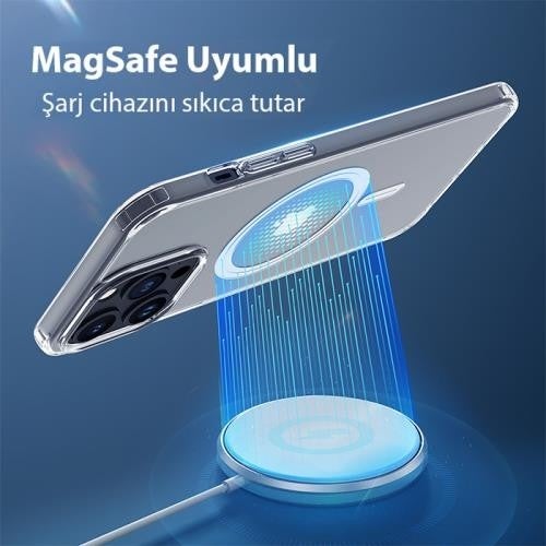 Strong Magsafe Non-Yellow Crystal Transparent Apple iPhone 15 Pro Case Fingerprint-Free TPU+PC Case